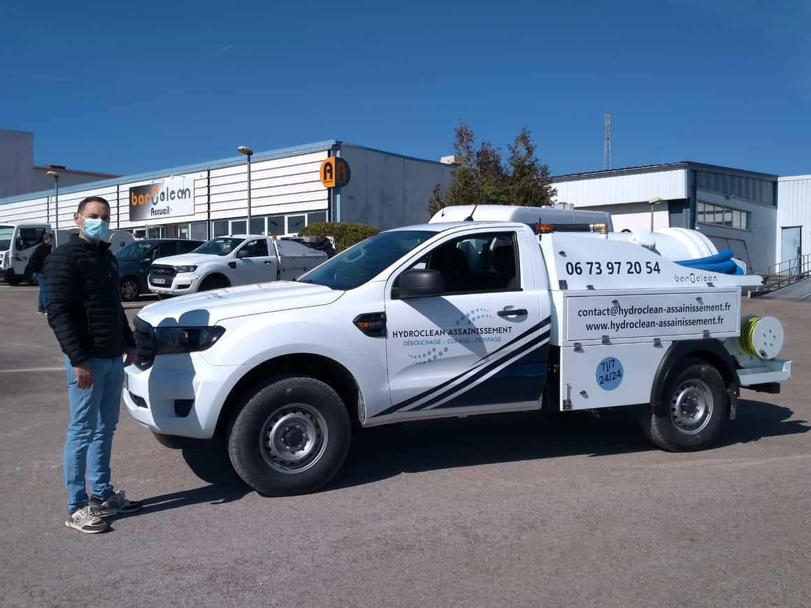 Livraison d'un mini-combiné hydrocureur pour HYDROCLEAN ASSAINISSEMENT