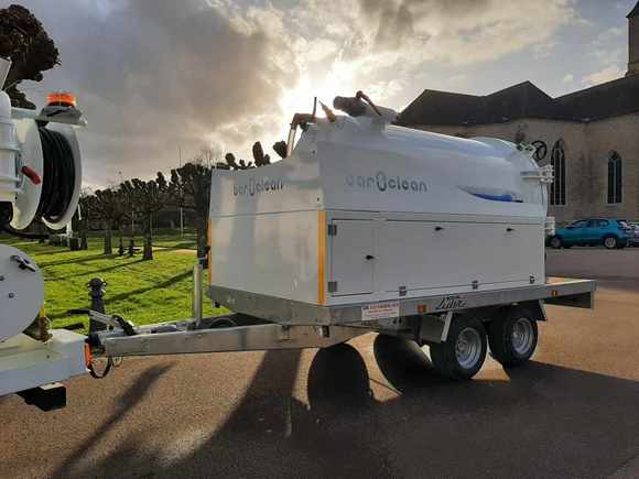 Remorque de stockage à connecter sur un Mini-Combiné HYDROCUREUR